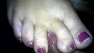 wife toes service cum