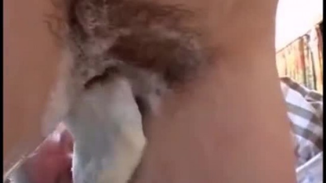 18-year-old redheaded girl makes a blowjob to an old-man