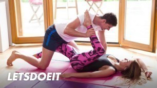 LETSDOEIT - Angela Christin Enjoys Yoga Sex with her Big Cock Lover during Training